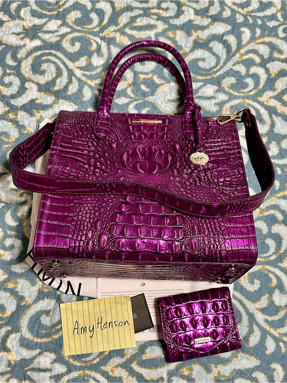 Brahmin Caroline and Small Veronica Set in Purple Potion - Picture 2 of 8